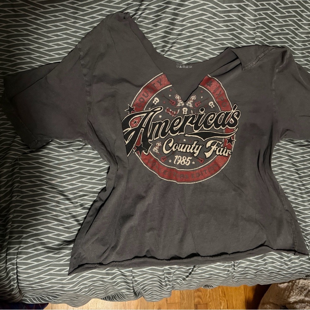 America's County Fair 1985 Women's Black Top